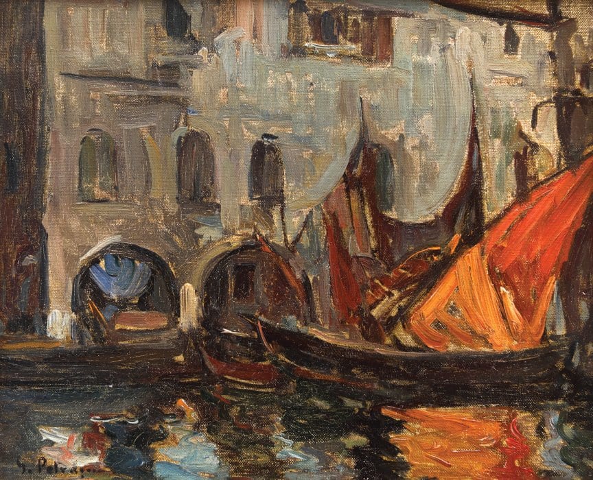 Yawls in Venice by Gheorghe Petrascu, Image 1.