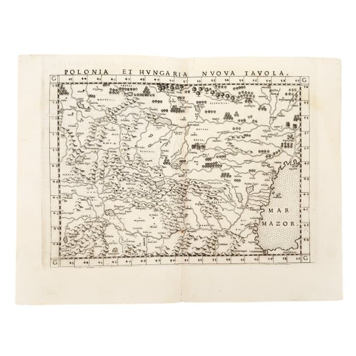 Poland and Hungary by Girolamo Ruscelli 