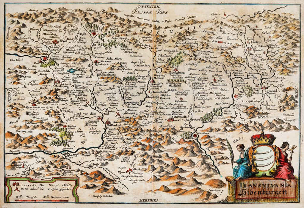 Transylvania, Frankfurt by Matthäus Merian 
