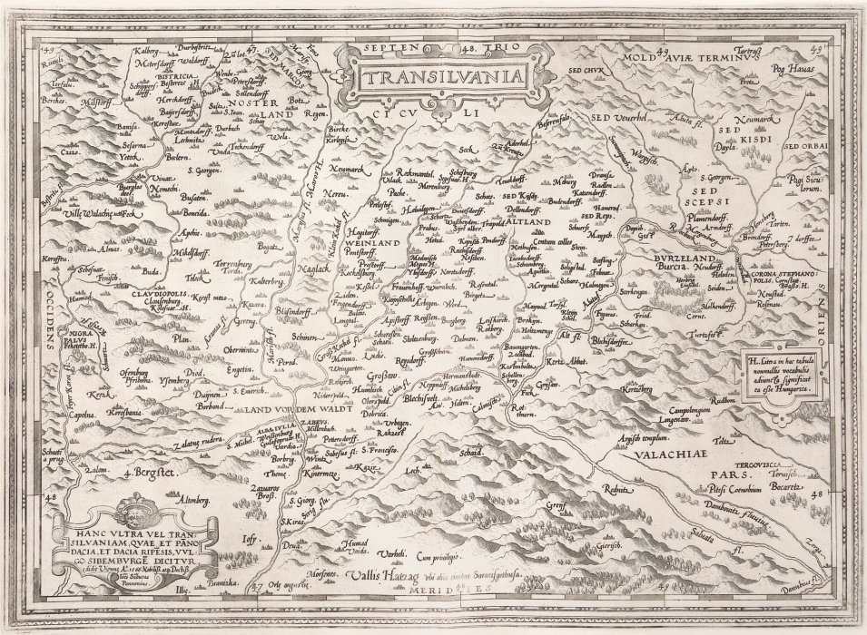 Transylvania, by Johannes Sambucus, printed by Abraham Ortelius, Antwerp by Abraham Ortelius, Johannes Sambucus 