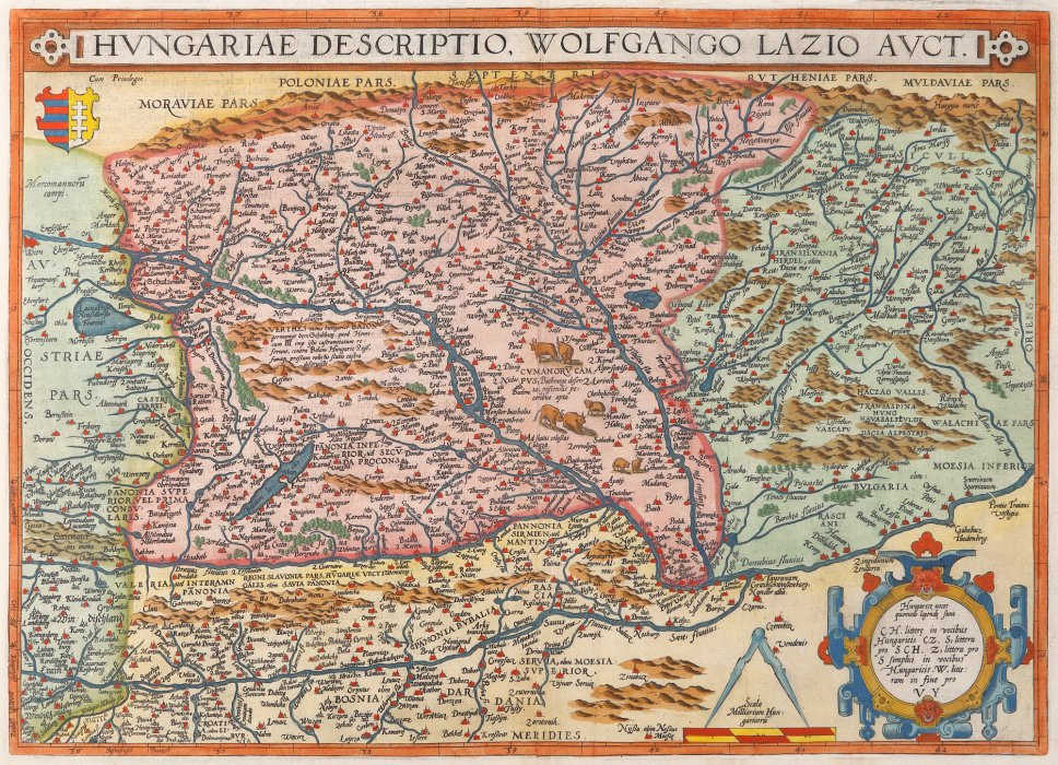 Description of Hungary, Orbis Terrarum edition, Antwerp by Abraham Ortelius 