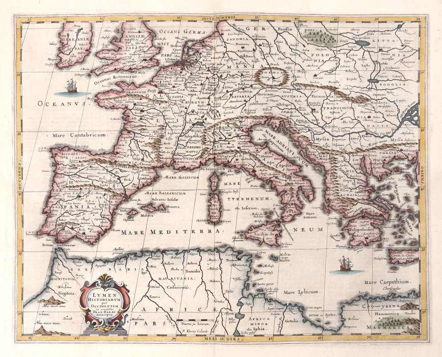 Europe or the Light of History through the West, Amsterdam by Jan Janssonius 