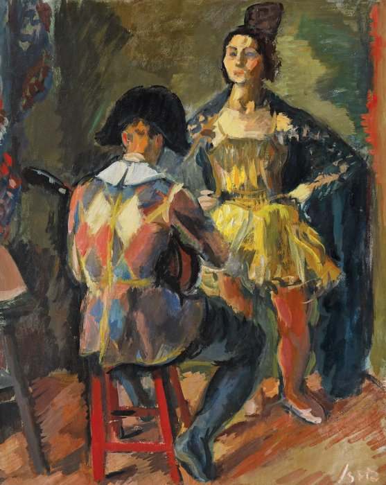 Pierrot and Colombina by Iosif Iser 