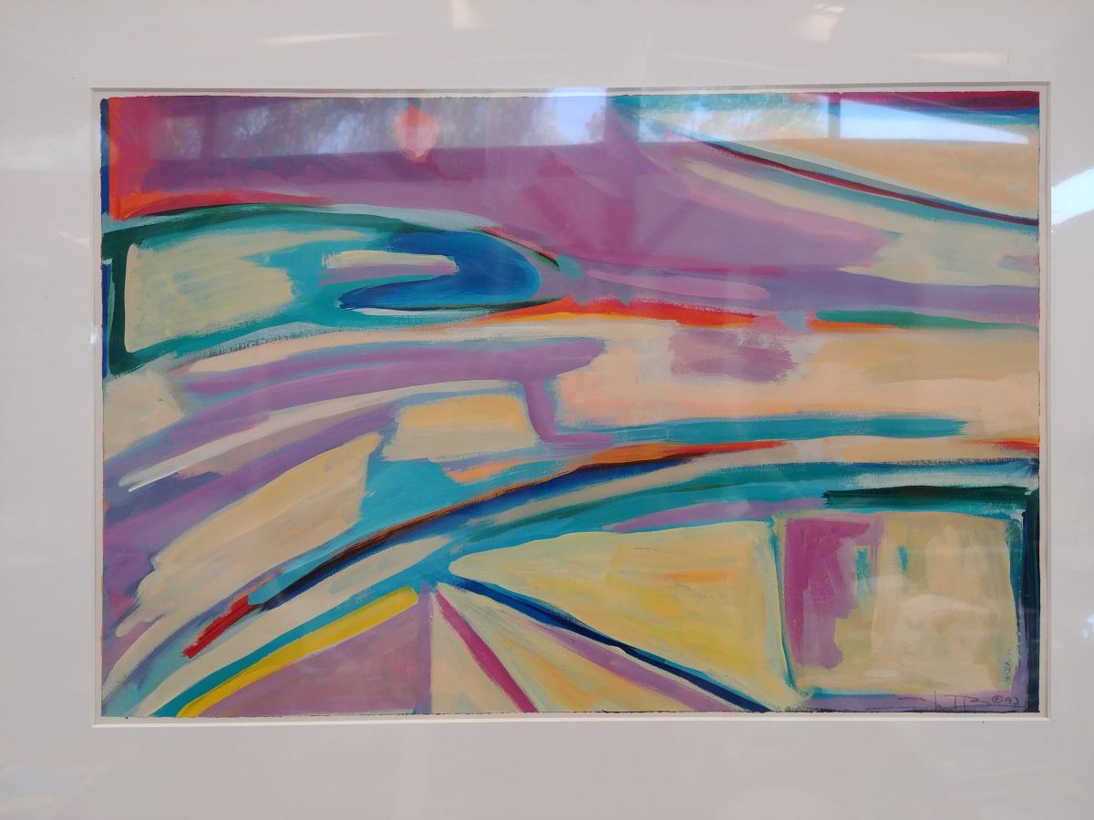 Yellow and Mauve Shapes by Stuart Burton, Image 1.
