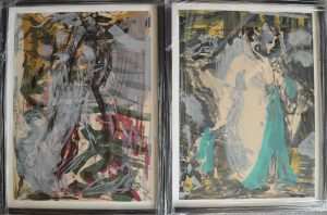 Uden titel, 2 stk. by Per Kirkeby 