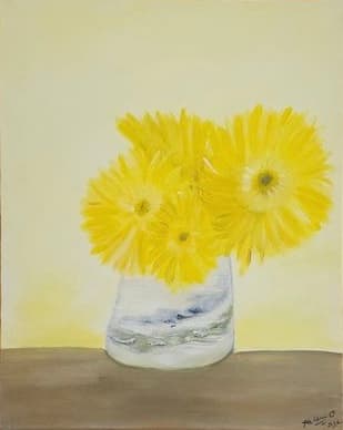 Gerberas by Helen Ollerenshaw 