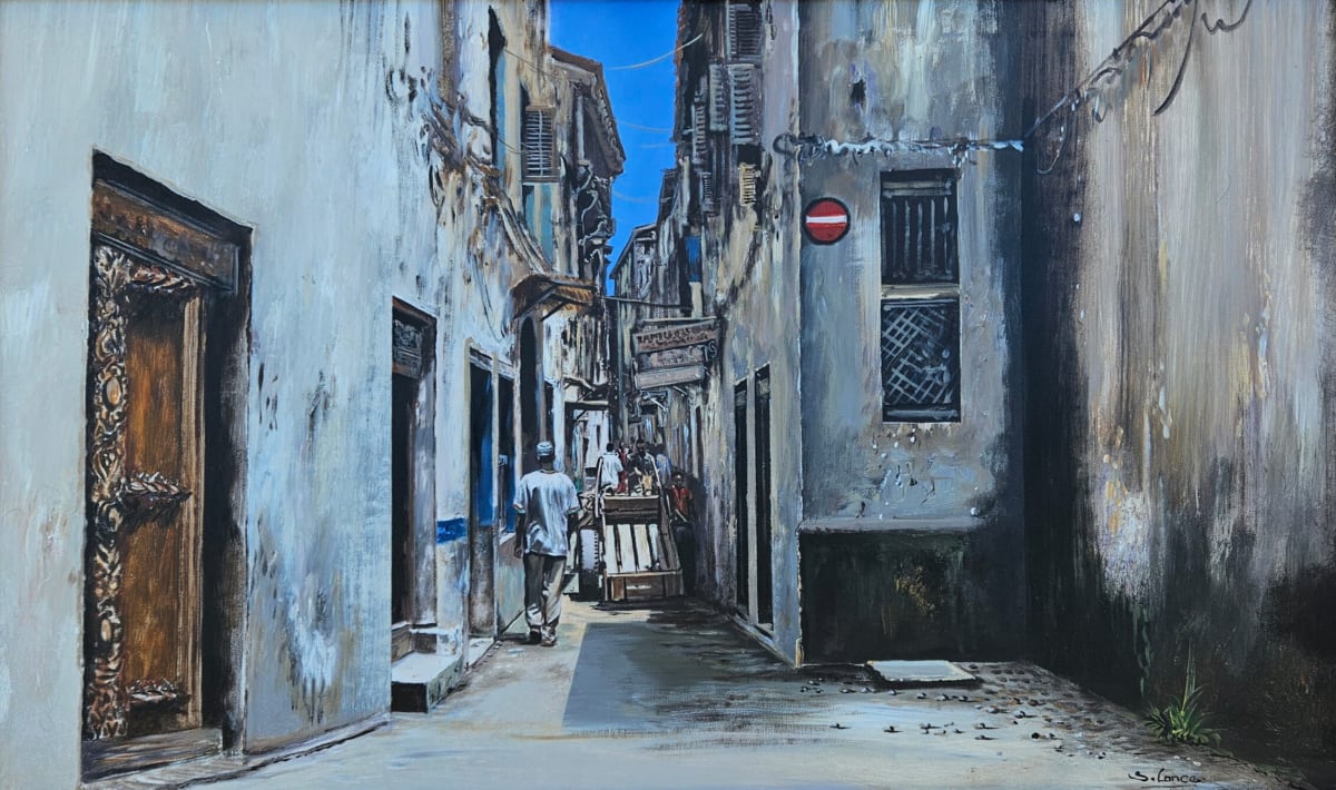 Busy Narrow Street by Steve Lance 
