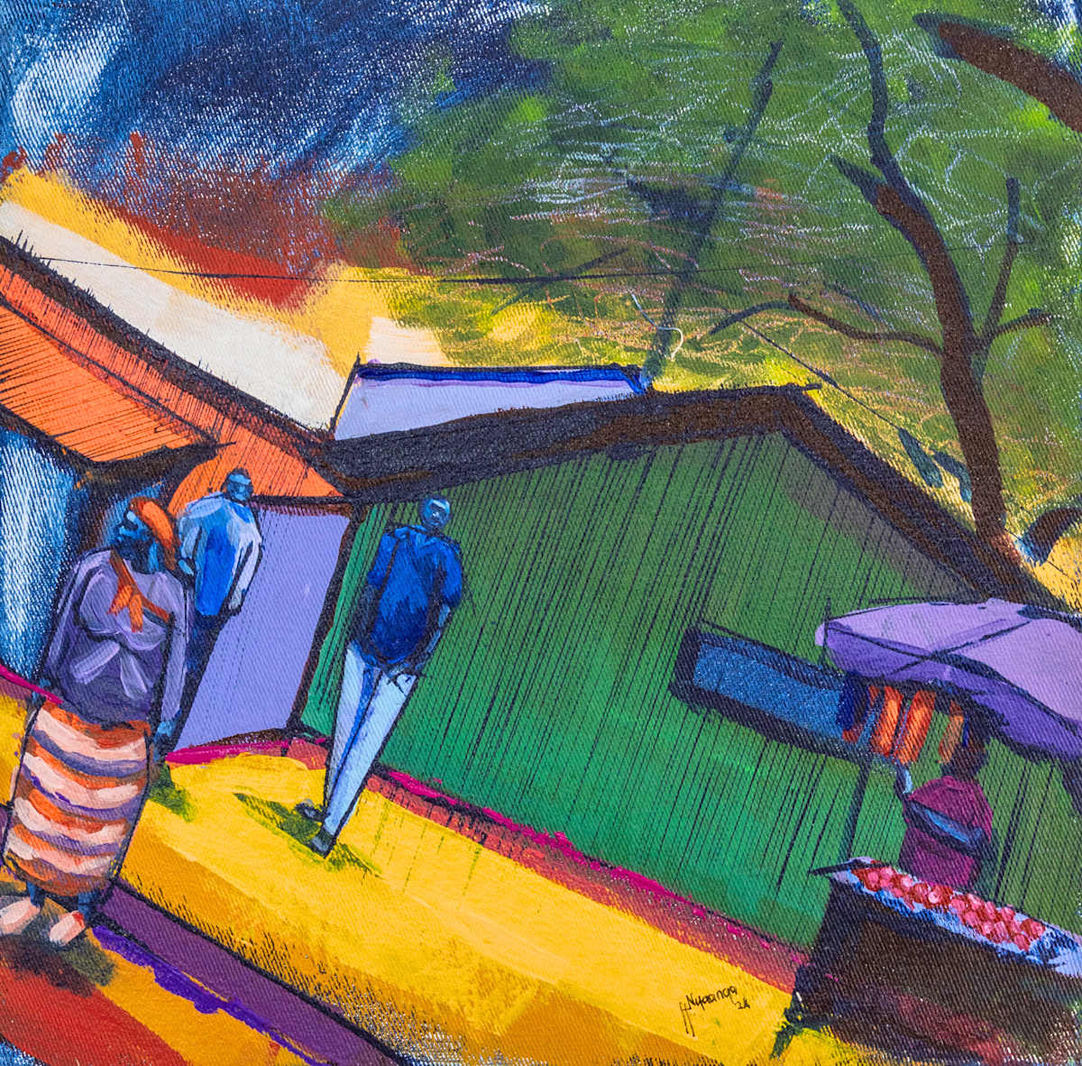 Roadside Kibanda II by Chrispus Nyaanga 