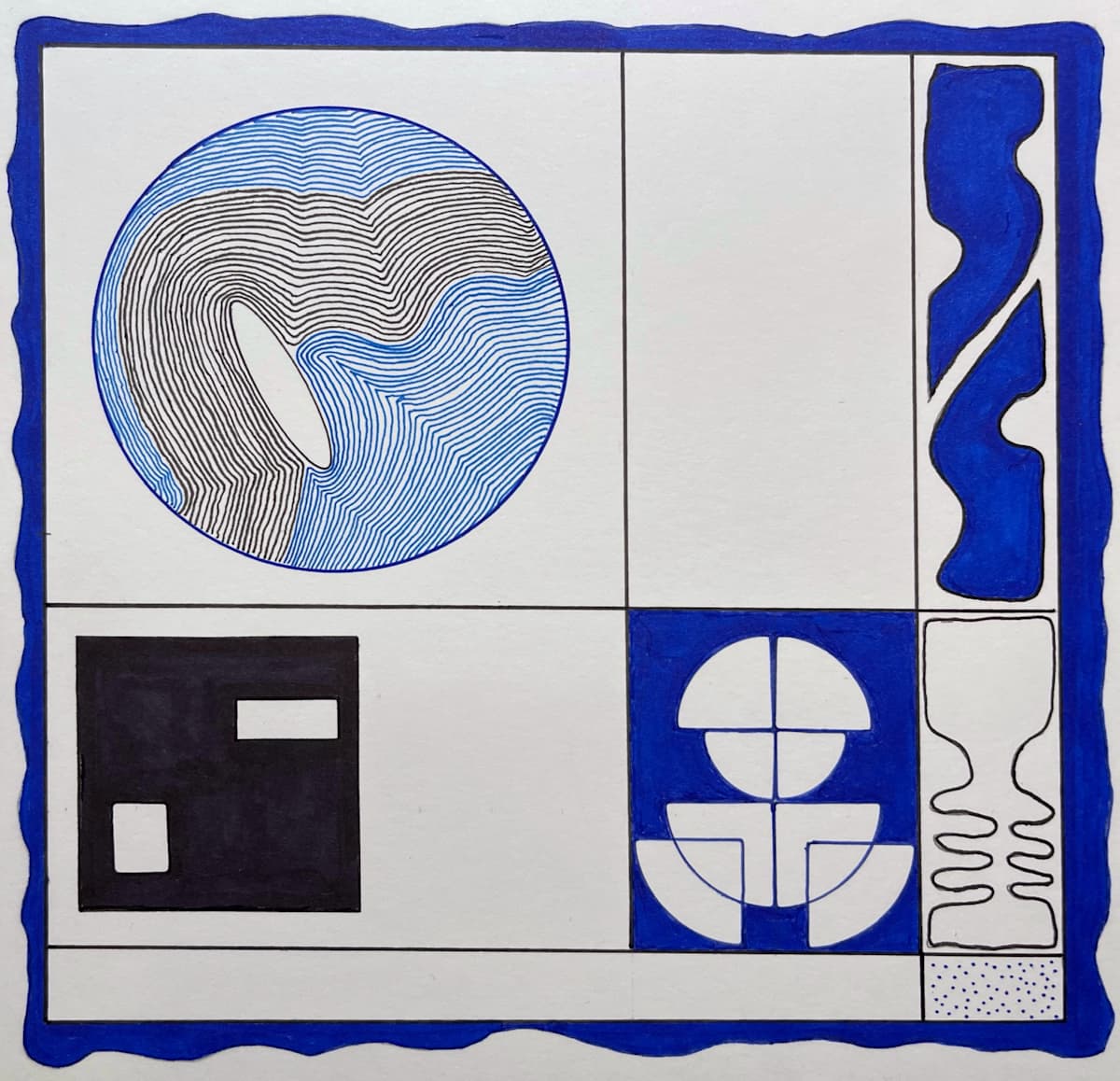 907 Blue geometric by Timothy Ray Horn, Image 1.
