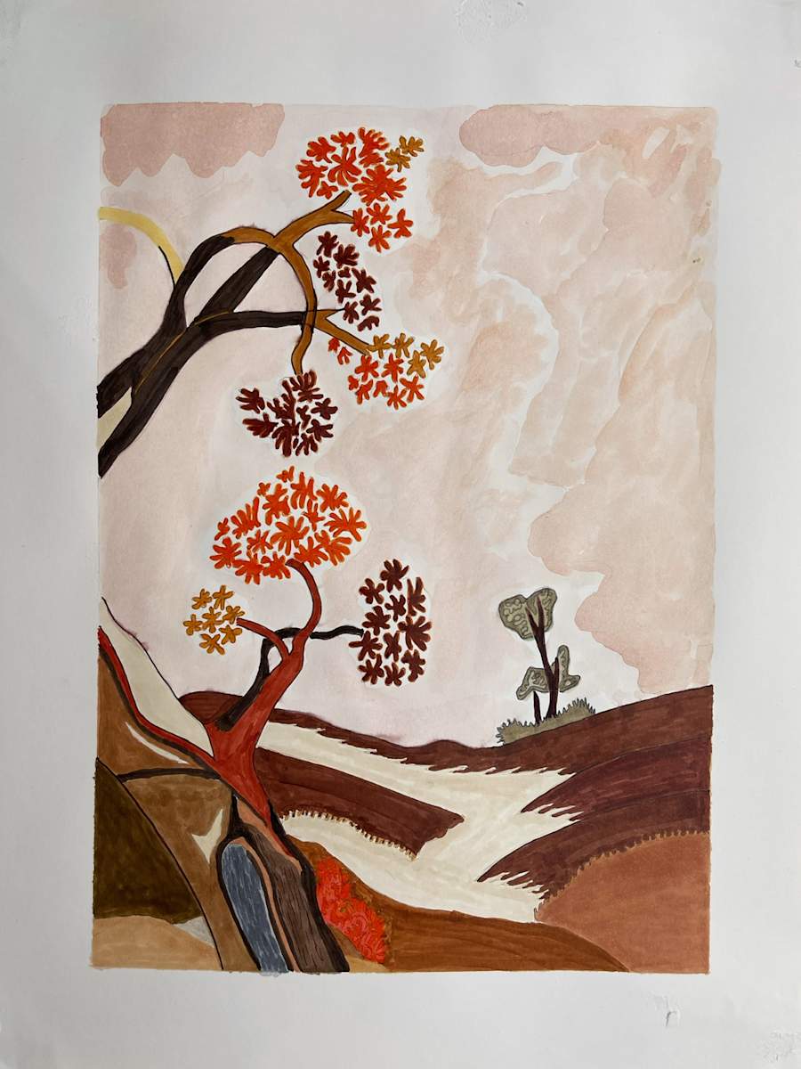 Abstract Japanese landscape 1 by Timothy Ray Horn 