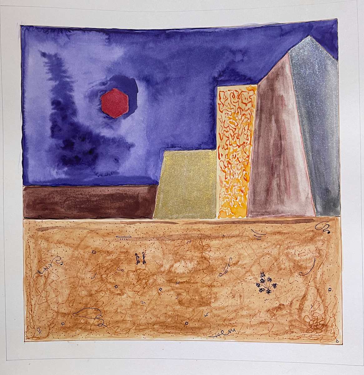 Abstract cityscape by Timothy Ray Horn 