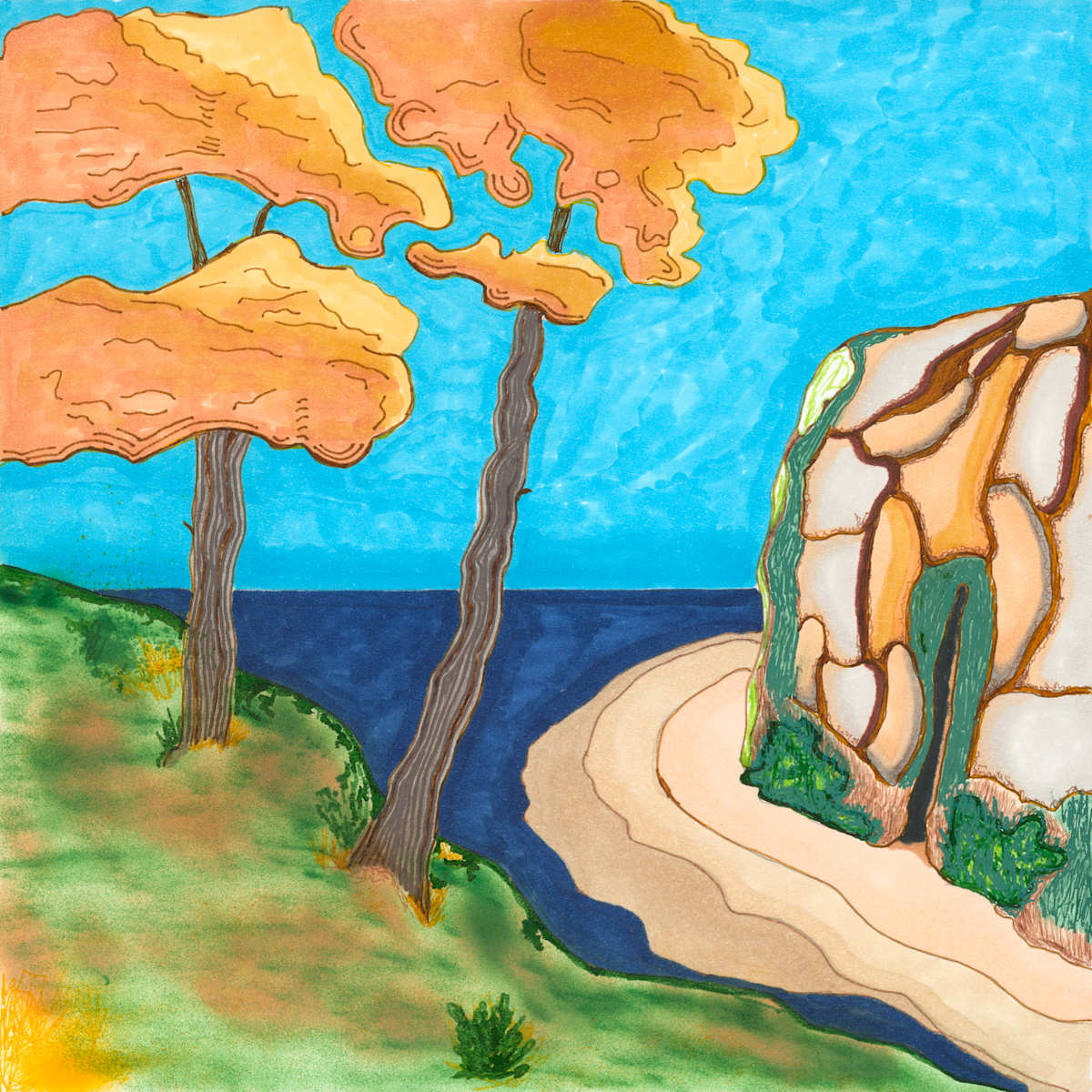 119 Seaside landscape by Timothy Ray Horn 