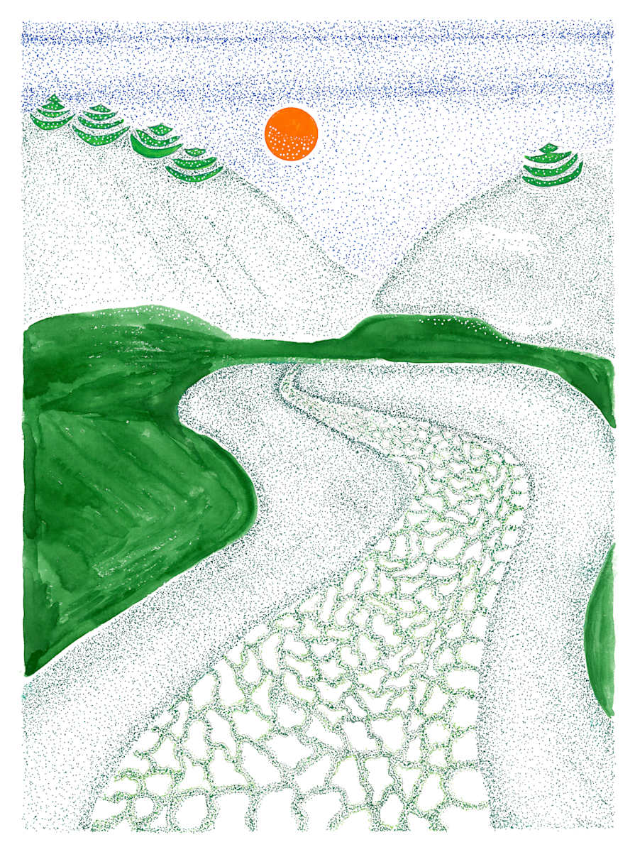 51 Paved Mountain Path in Green by Timothy Ray Horn 