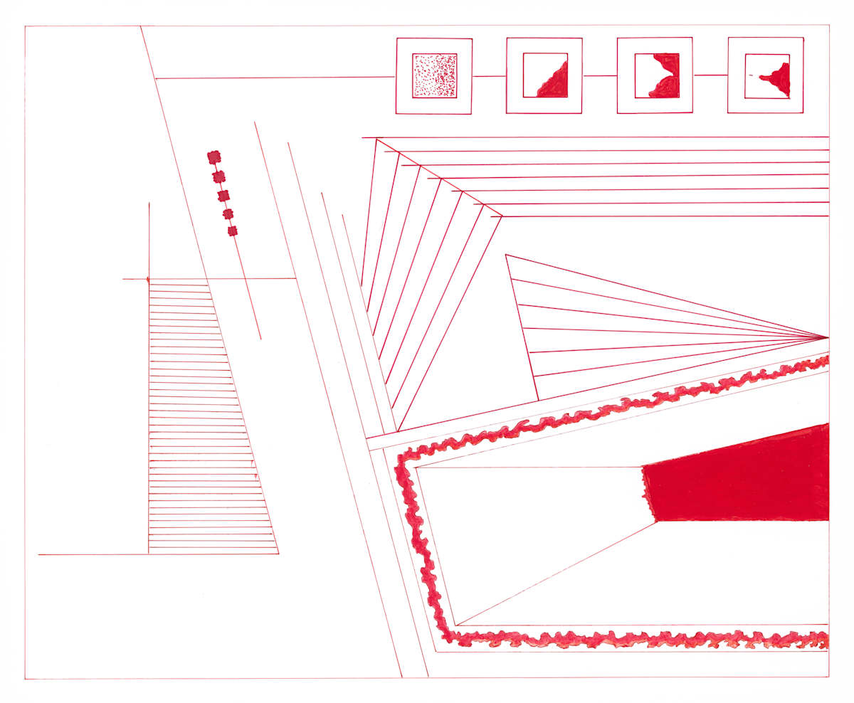 59 ABSTRACT ARCHITECT IN RED by Timothy Ray Horn, Image 1.