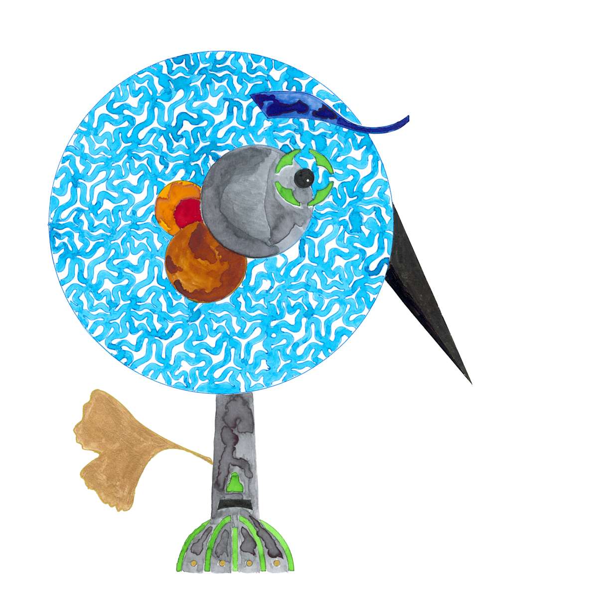 78 Bobble Headed Blue Boobie by Timothy Ray Horn 