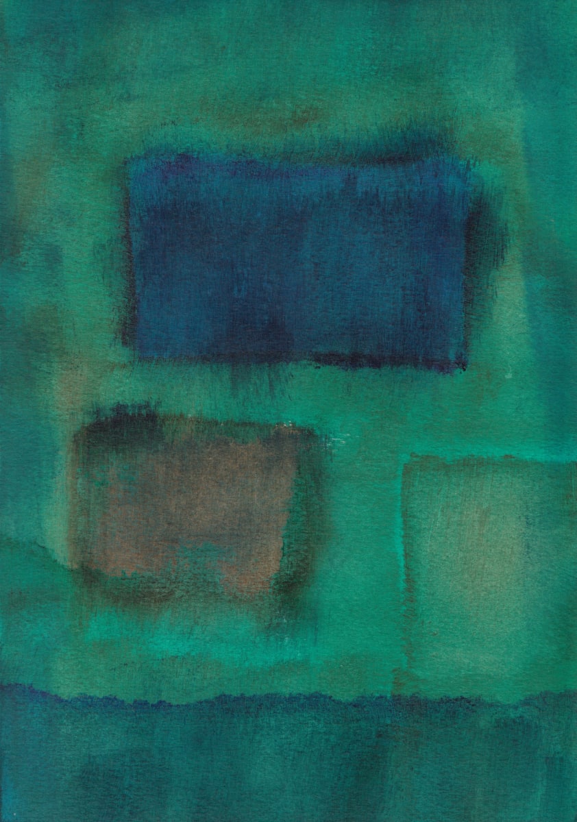 untitled (blue on green) by Martine van Bijlert 