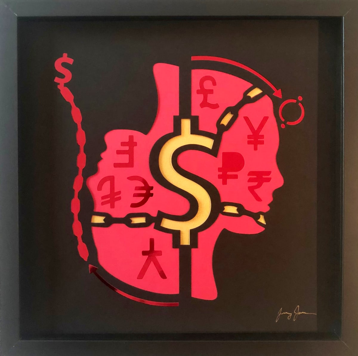 Profile 017 Currency Queen by Jessey Jansen  Image: Framed art