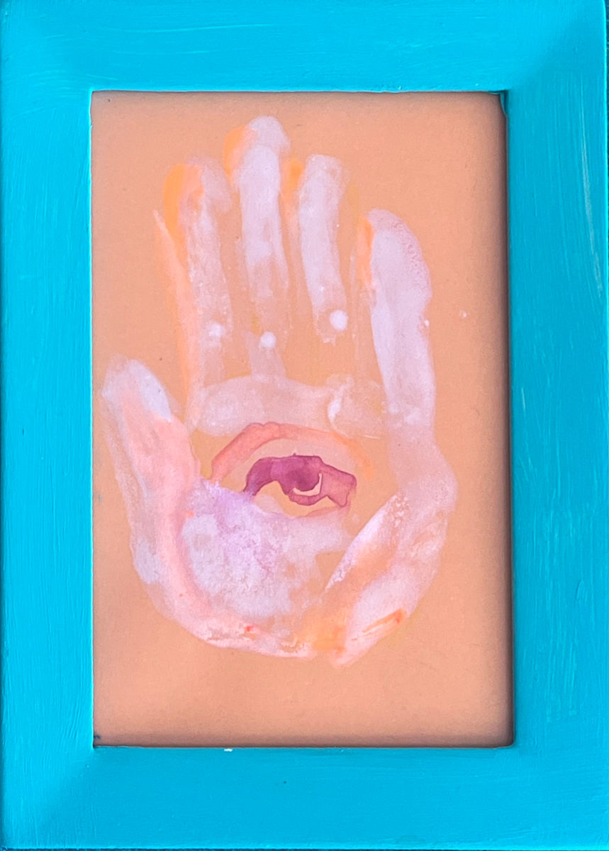 Orange Hamsa by Hilary Greenstein 