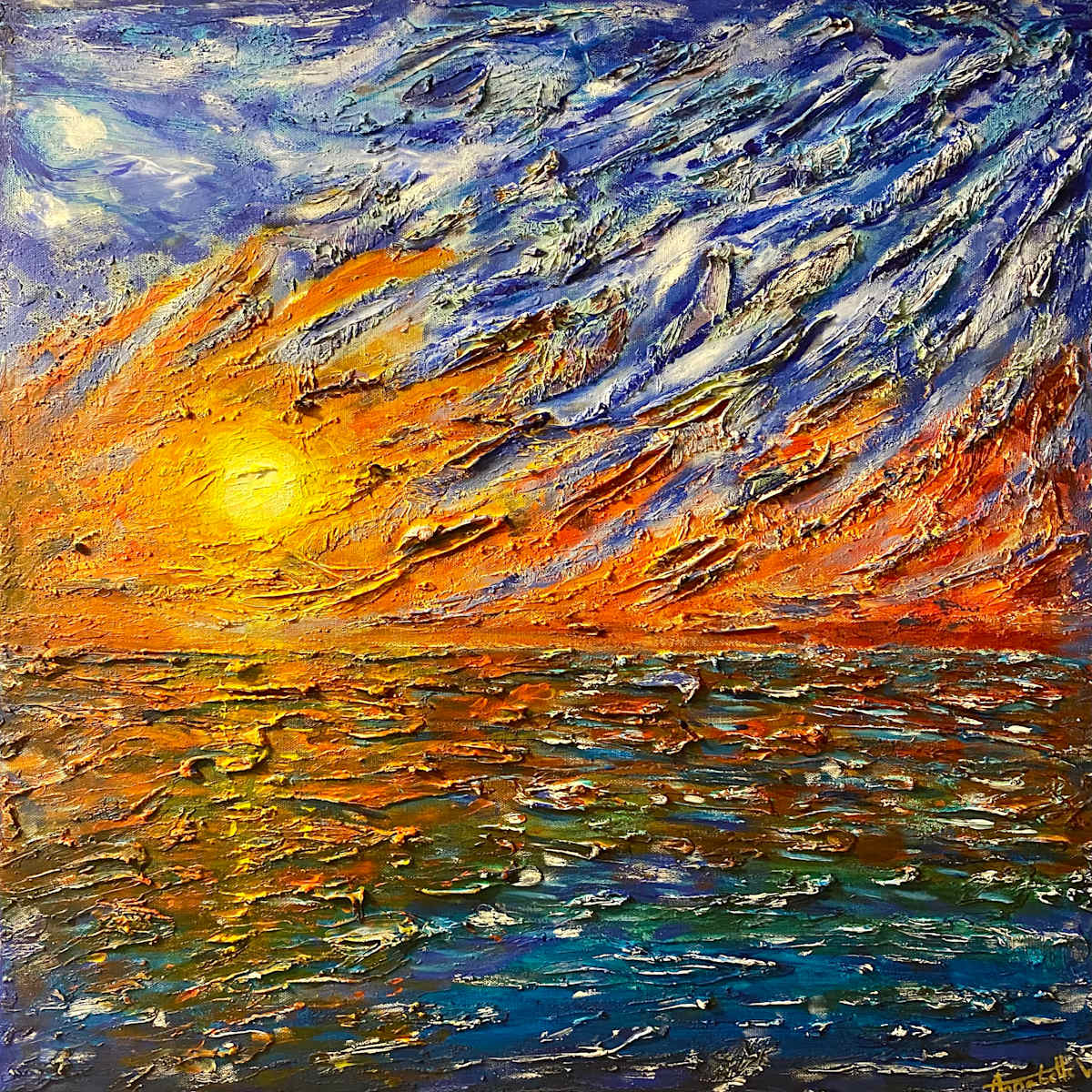 Sunset symphony, a dance of colours by Annabelle Volpi 