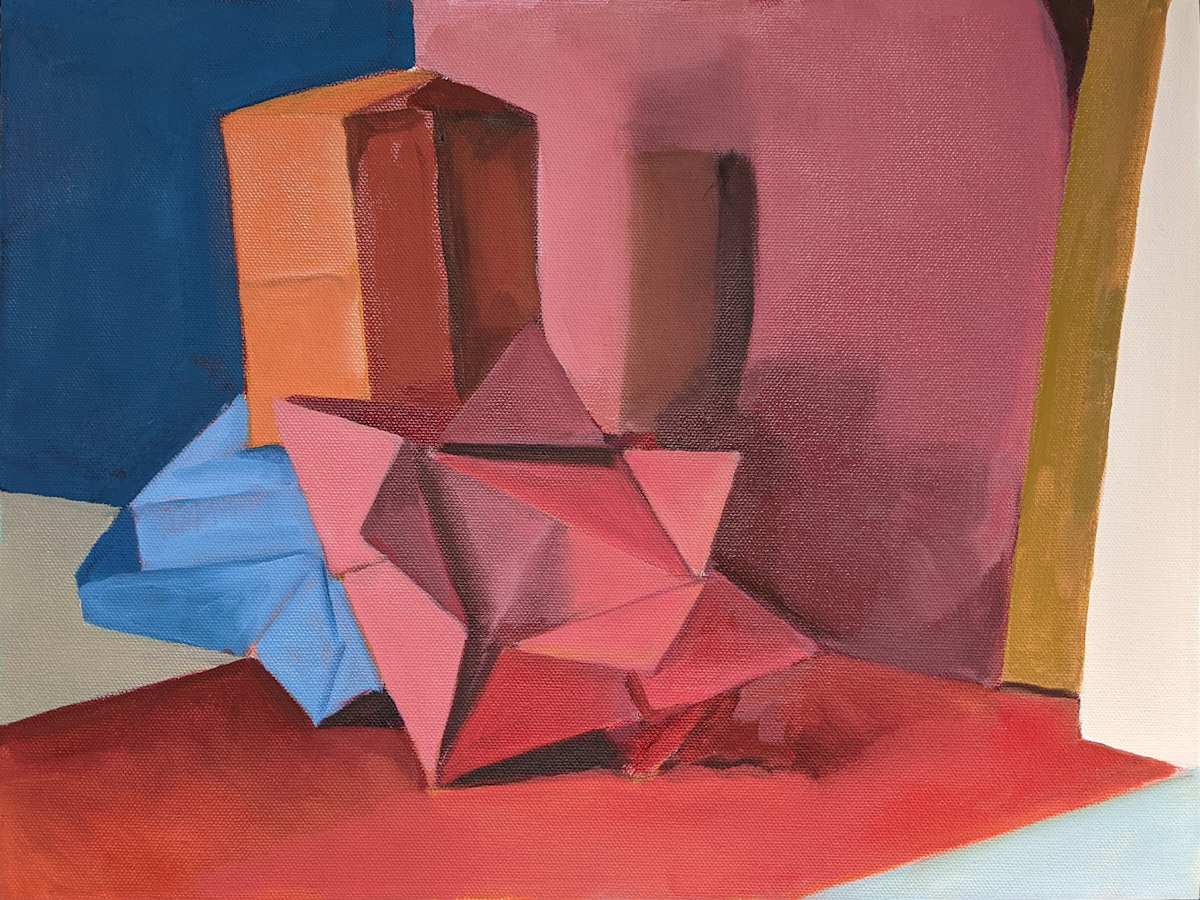 Red, Blue, Orange Boxes No. 3 by Amanda Hanlon 