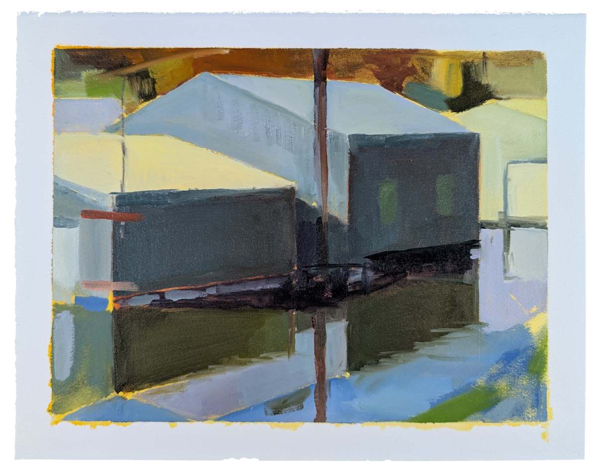 Morning Boat Houses by Amanda Hanlon 