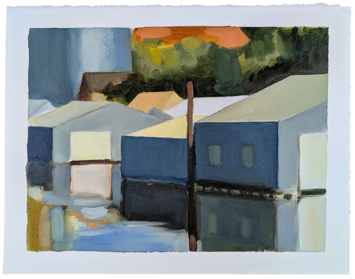 Afternoon Boat Houses by Amanda Hanlon 