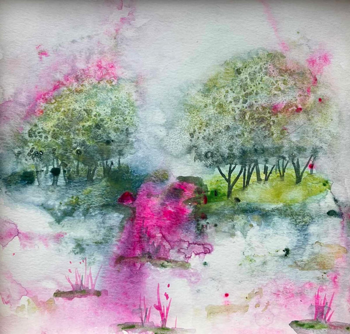 Abstract Tree Grove by Mary Mastren-Williams 