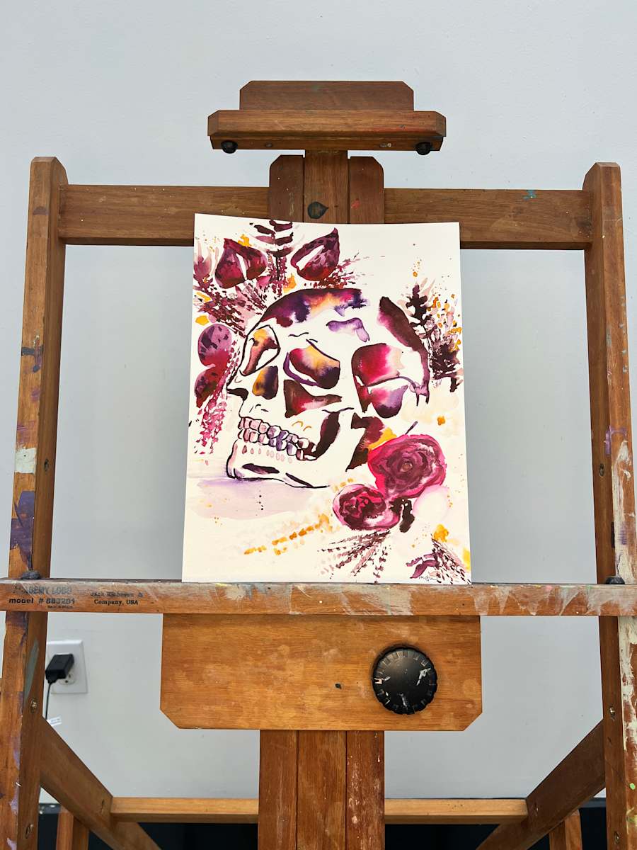 Dark Cherry Memento Mori by Mary Mastren-Williams 