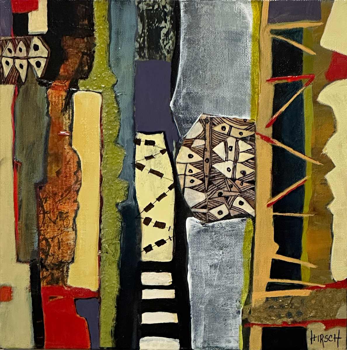 Striped Fragments II by Nancy Lassen 