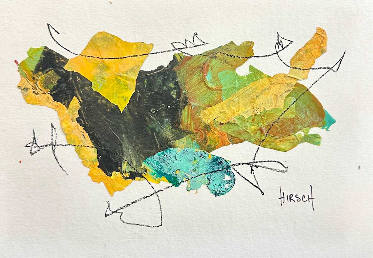 Gold Green Covid Small by Nancy Lassen 