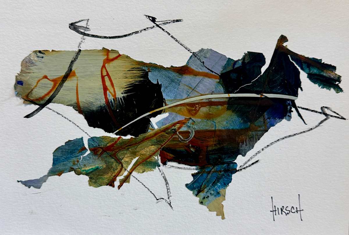 Brown Blue Covid Small by Nancy Lassen 