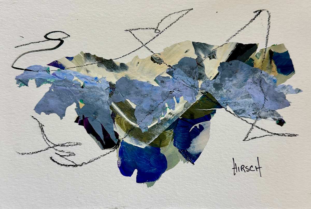 Periwinkle and Chalk on Gray Box by Nancy Lassen 