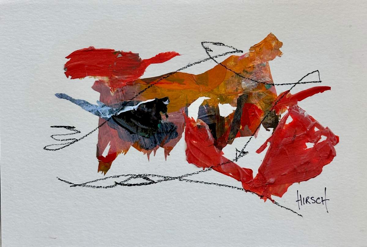 Red and Pink Covid Small by Nancy Lassen 