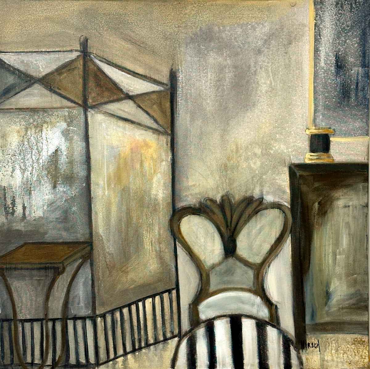 Striped Chair by Nancy Lassen, Image 1.