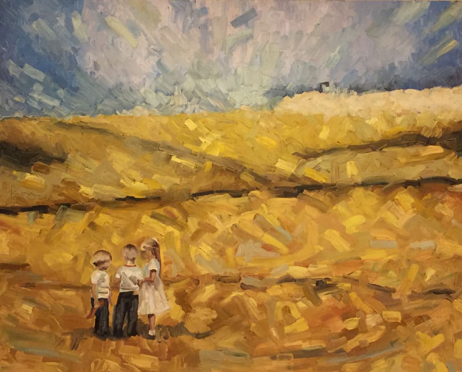 Emma, Noah and Willow in Galicia by Andrew Brown 