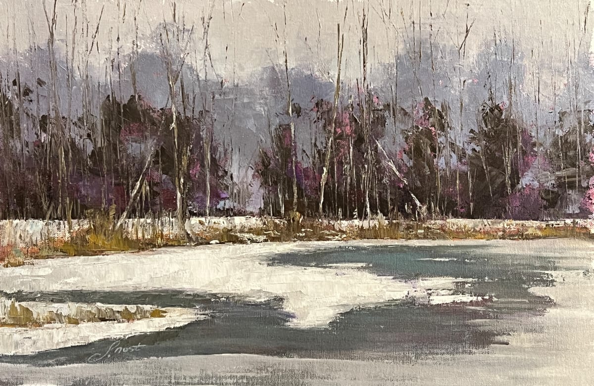 Wintery Marsh Between The Two Center Parks by Scott Nost  Image: Painted En Plein Air
  
43°04'52.1"N
77°25'42.9"W