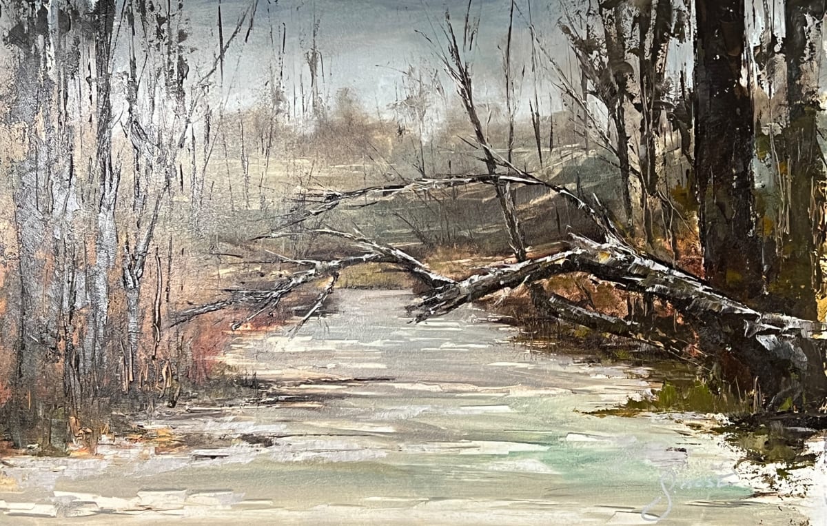Winter Haze Along The Spring Lake Trail by Scott Nost  Image: Painted En Plein Air
  
43°07'28.1"N
77°28'51.8"W