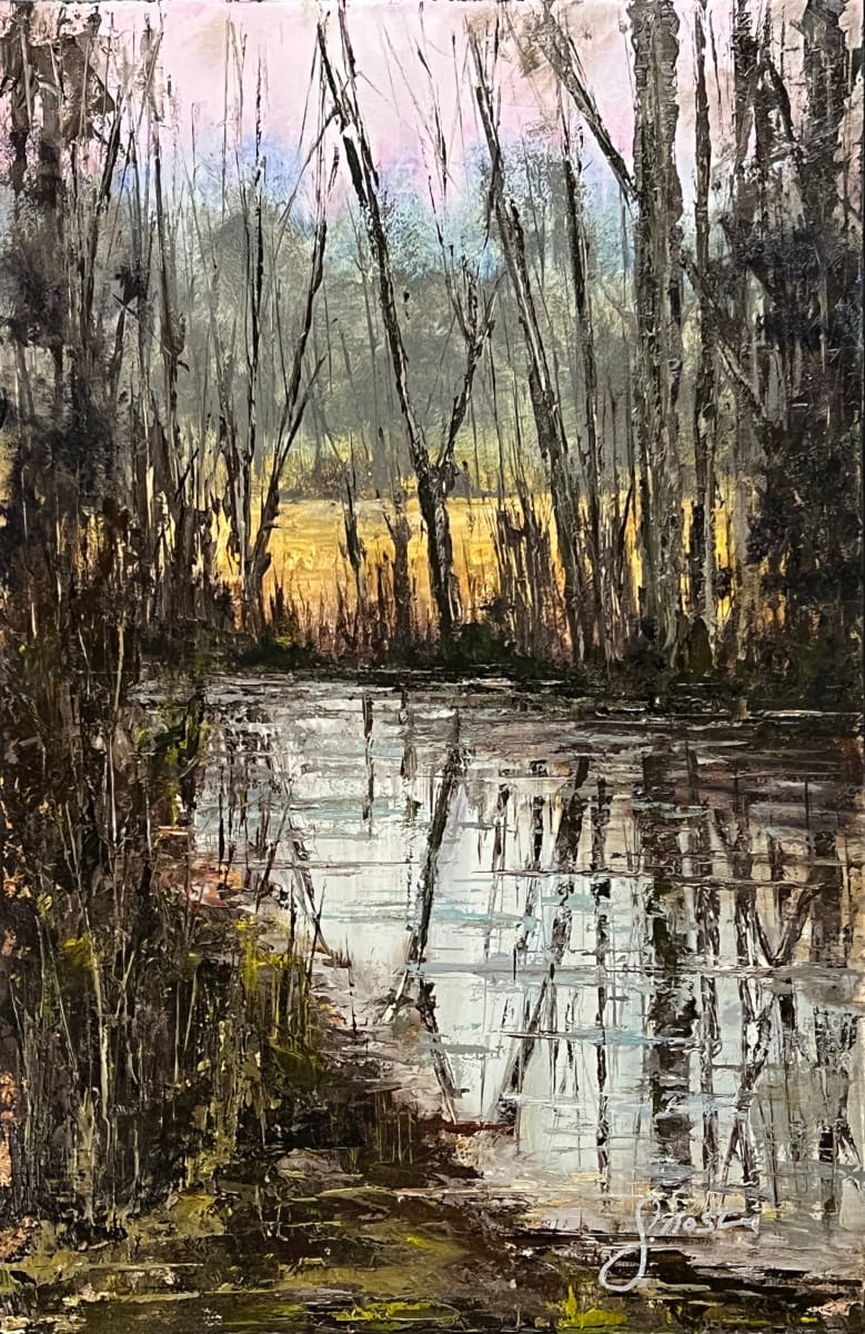Winter Storm Runoff Blocking The Wetland Walk by Scott Nost  Image: Painted En Plein Air
  
43°05'54.3"N
77°26'02.0"W