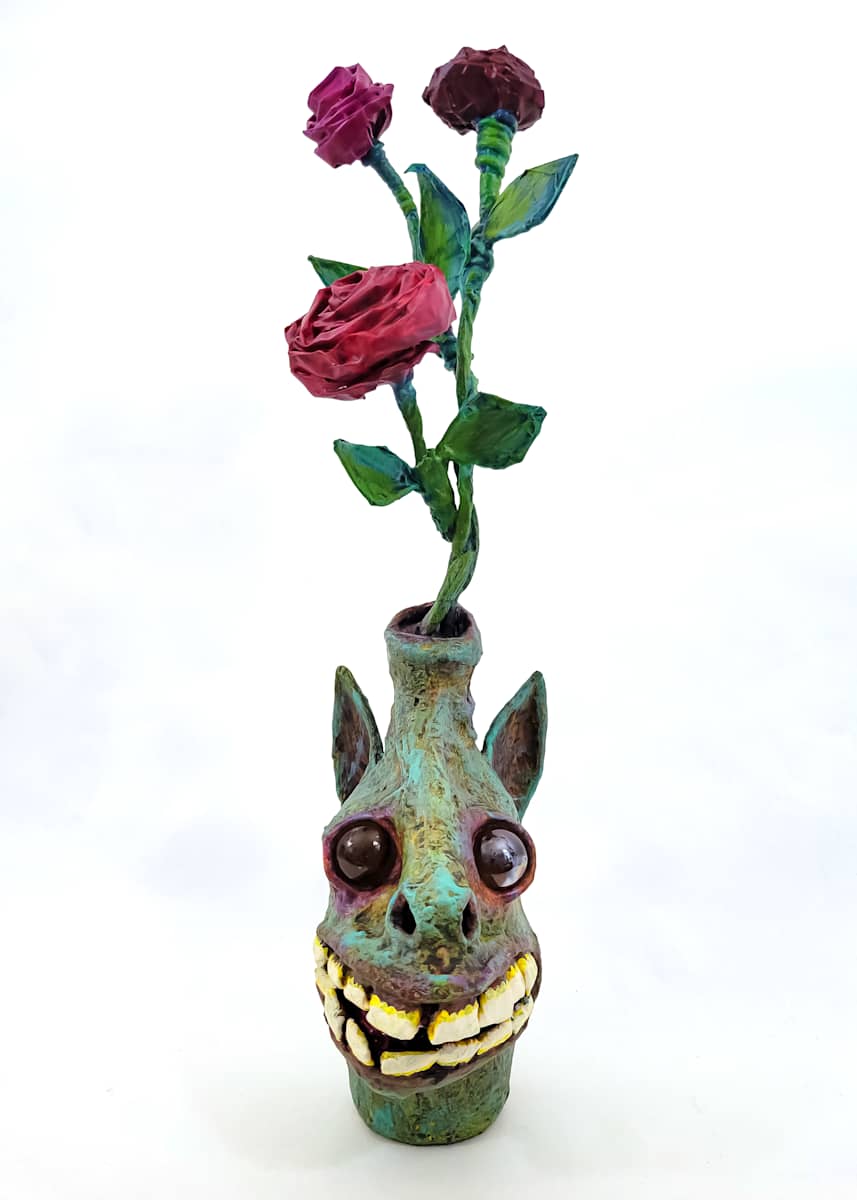 Crimp - a monster bottle with roses by ocasiocasa 