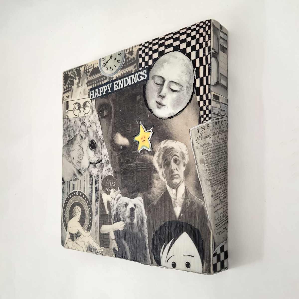 Happy Endings - Collage Wood Panel by ocasiocasa, Image 5.