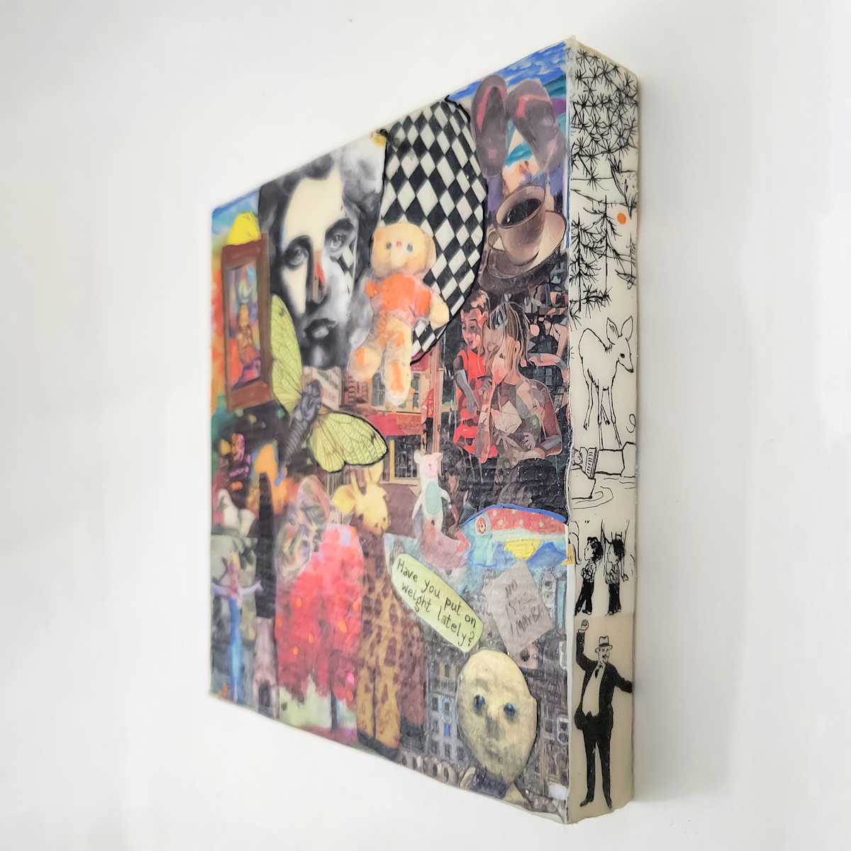Have you put on weight lately? Collage Wood Panel by ocasiocasa, Image 3.