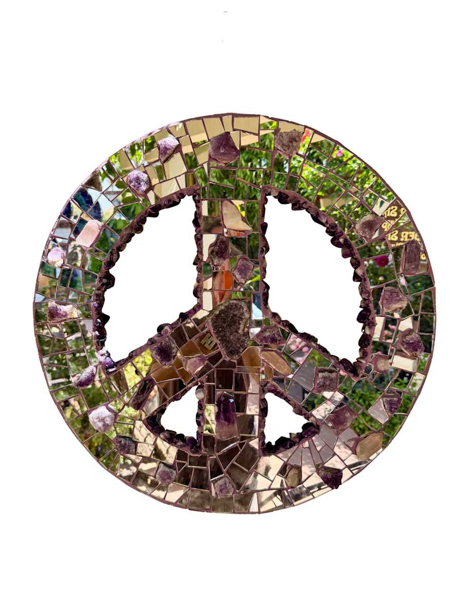 Amethyst Peace Sign by Elizabeth Laul Healey, Image 1.