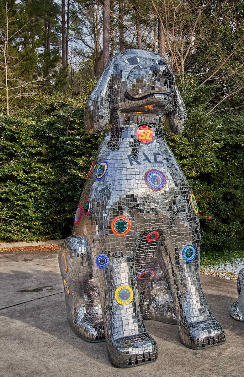 Speed by Elizabeth Laul Healey  Image: "Speed" the Watch Dog stand 9 ft. 