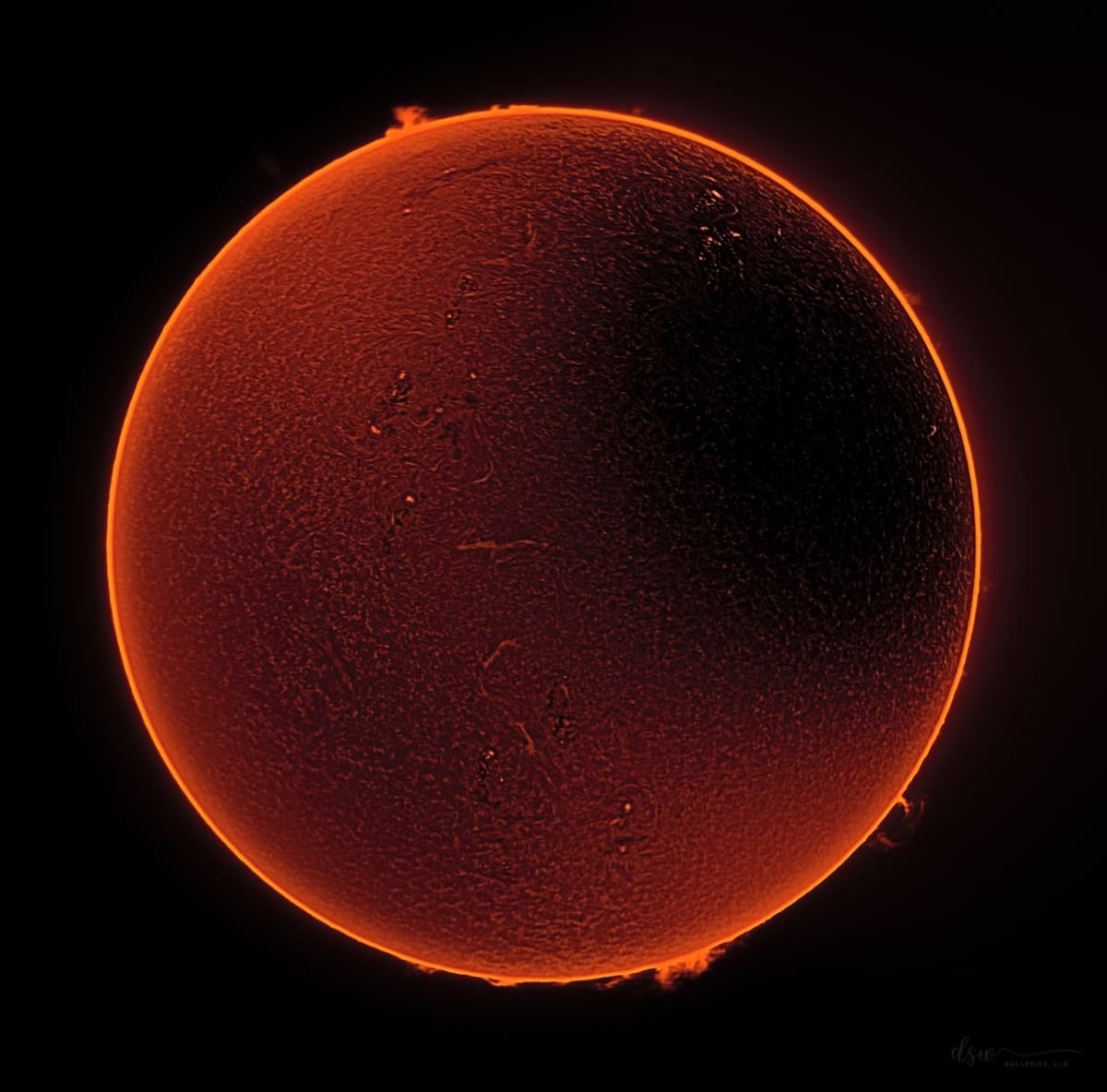 The "In Between" Sun 1st Print by Jeremy Likness  Image: The sun on April 22nd, 2024