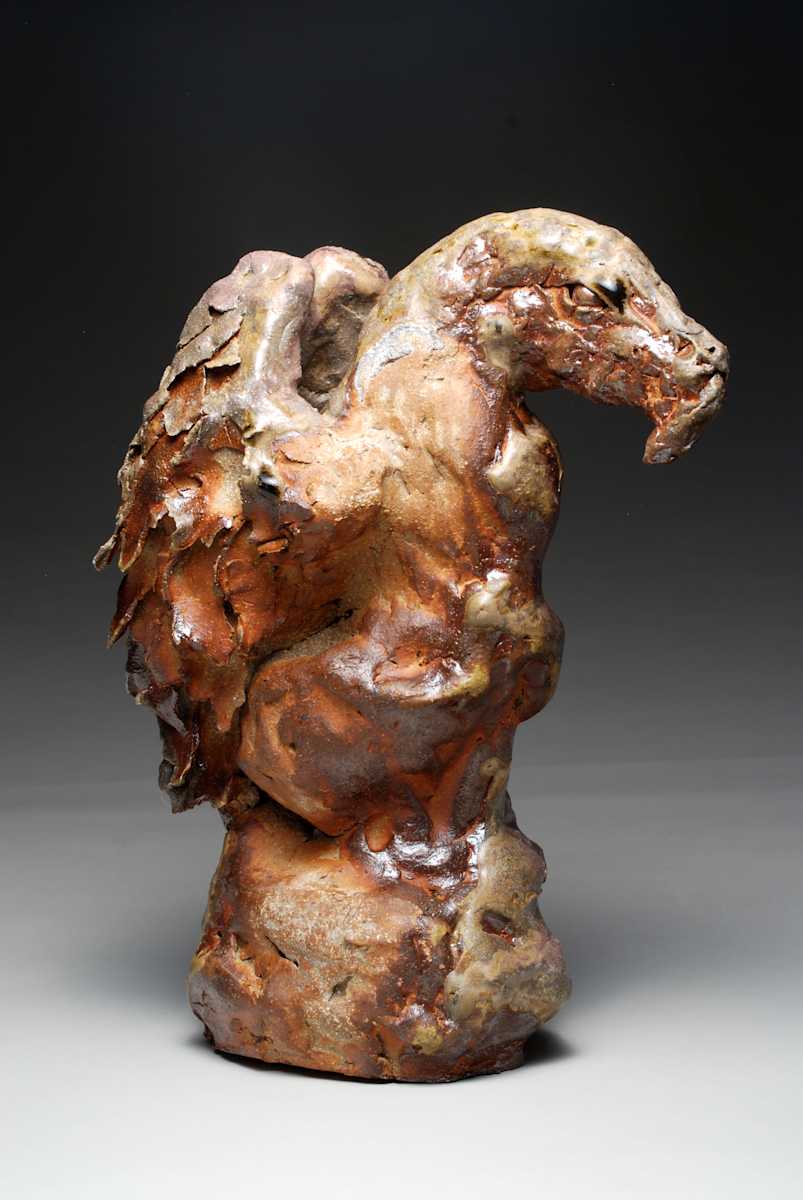 Guardian by Elizabeth Ann Huffman  Image: Wood-fired stoneware