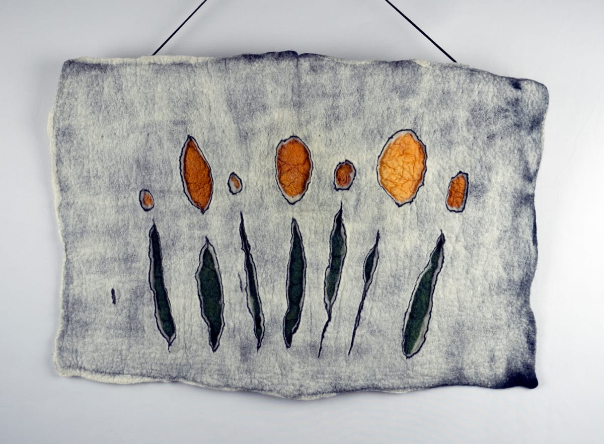 Sunflower queen by Jennifer Angelo  Image: Dowel and cord hanging system