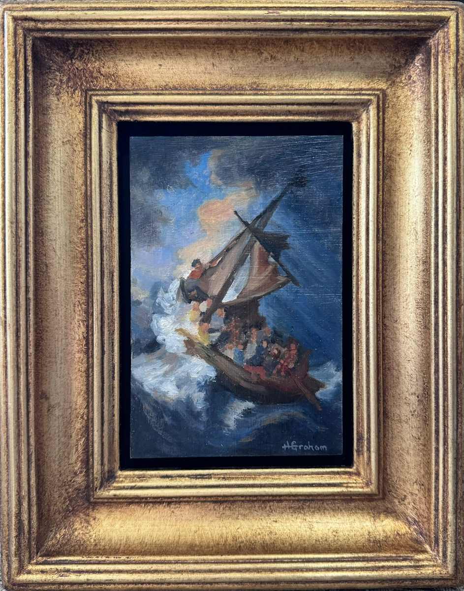 The Storm on the Sea of Galilee—Rembrandt master copy by Heather Graham 