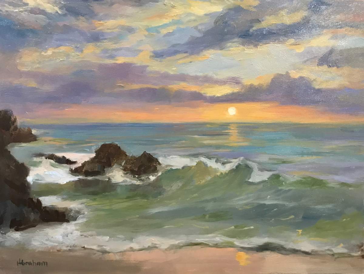 Ocean at Sunset by Heather Graham 