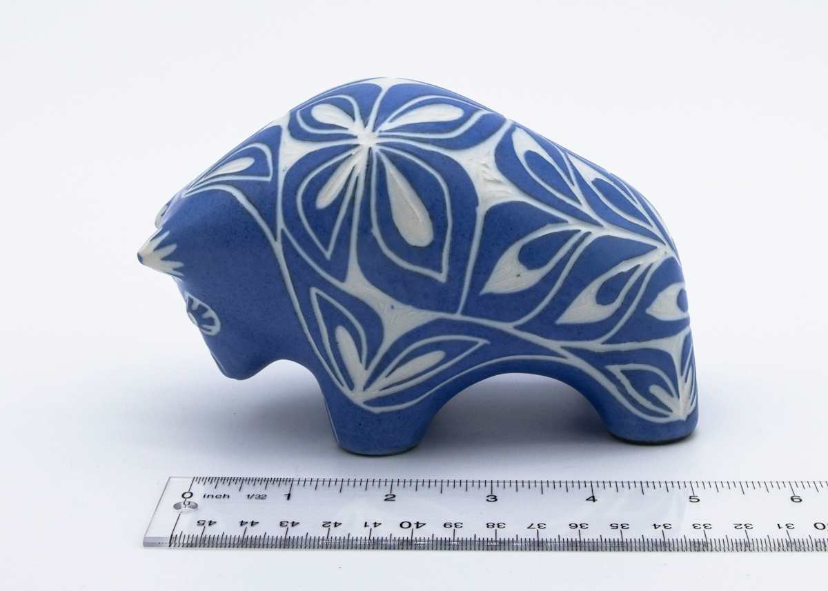 Blue Zoo Bison by Pablo Zabal 