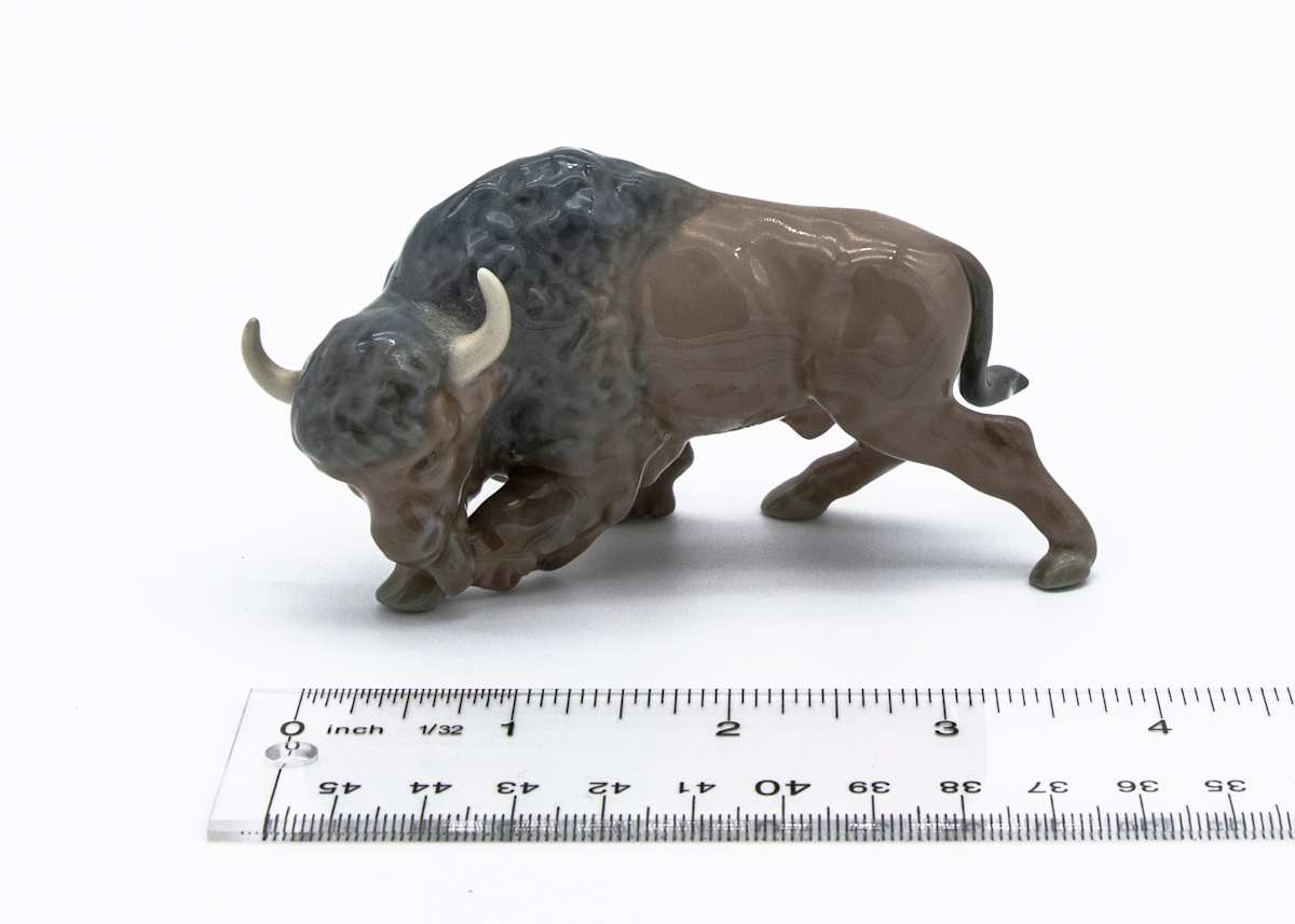 Lladro Minature Attacking Bison #5313 